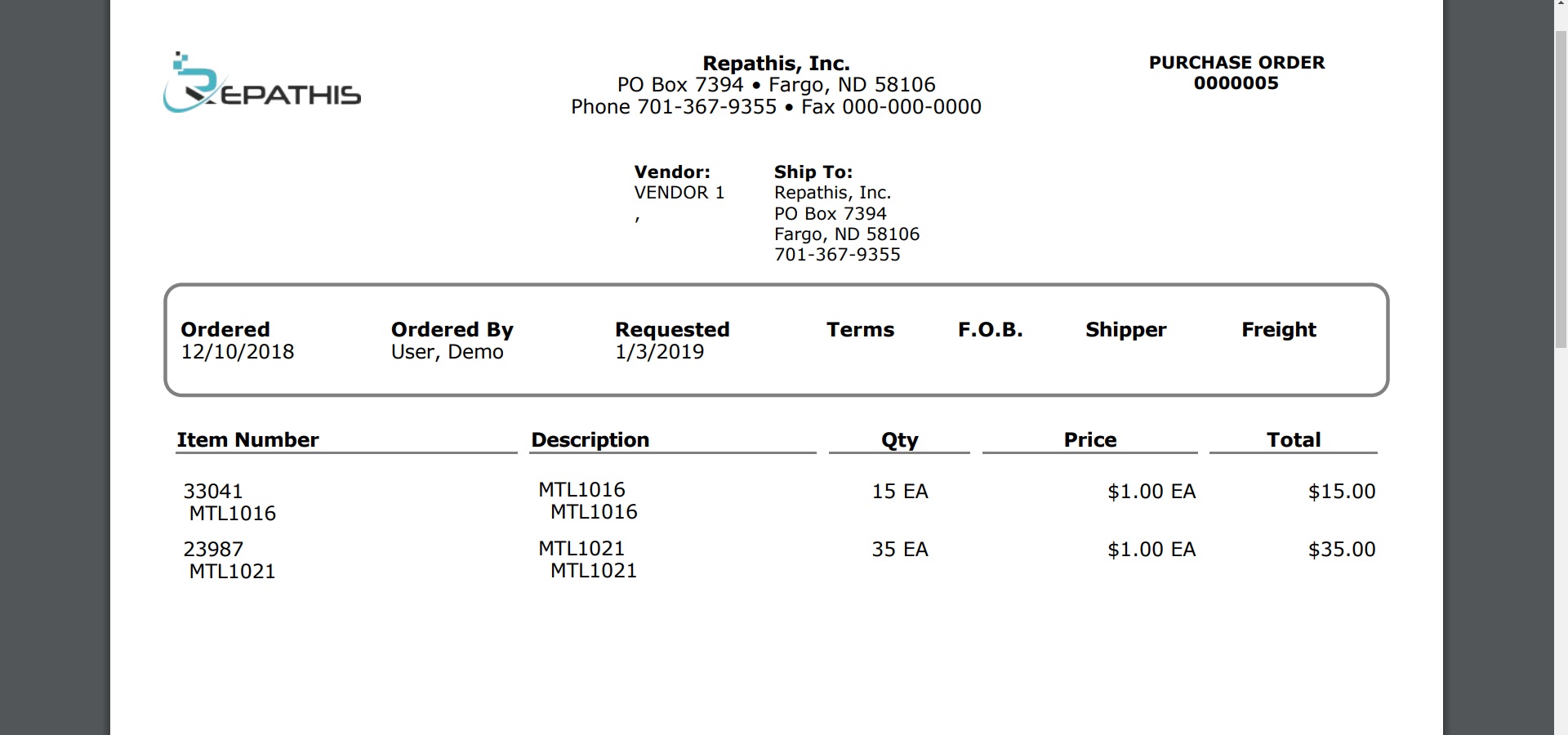 Purchase Orders
